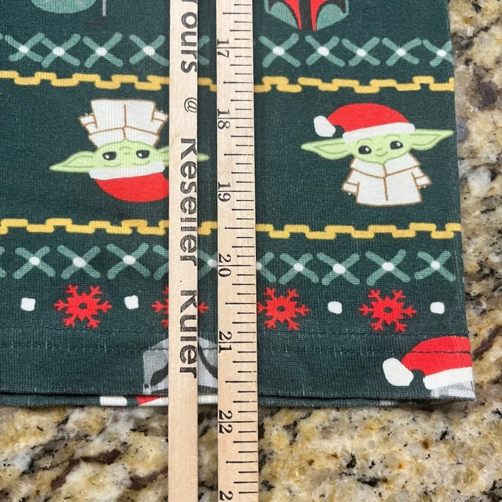 Hanna Andersson Star Wars Grogu Christmas Pajama Top Boy 14 Baby Yoda Green